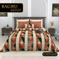 BAGRU GOLD Cotton Bedsheet- Brown Multi Print (108 x 108 Inches)