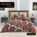 BAGRU GOLD Cotton Bedsheet- Wine Multi Print (108 x 108 Inches)