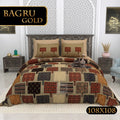 BAGRU GOLD Cotton Bedsheet- Beige Multi Print (108 x 108 Inches)
