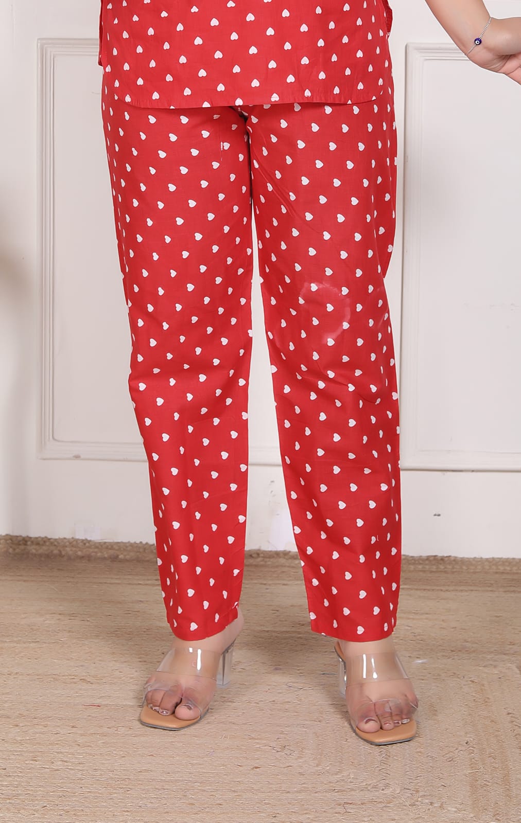 Red Pure Cotton Printed Co-Ord Set