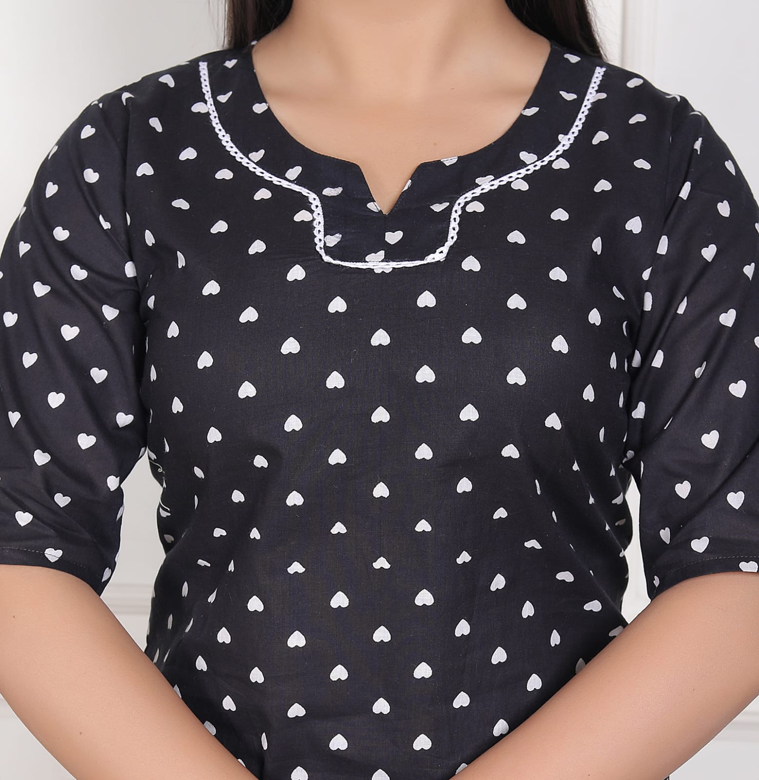 Black Pure Cotton Printed Co-Ord Set